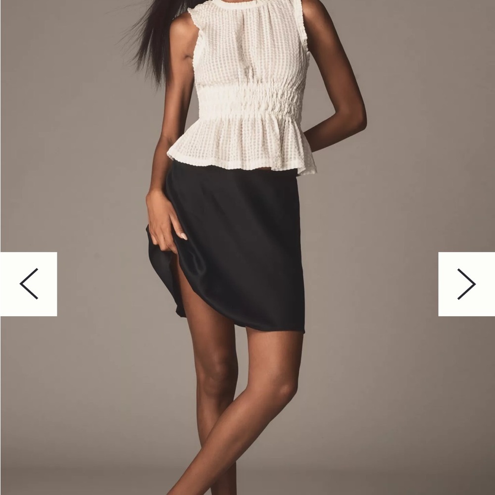 Maeve by Anthropologie sleeveless blouse stretch lace size Small in ivory - Picture 3 of 9